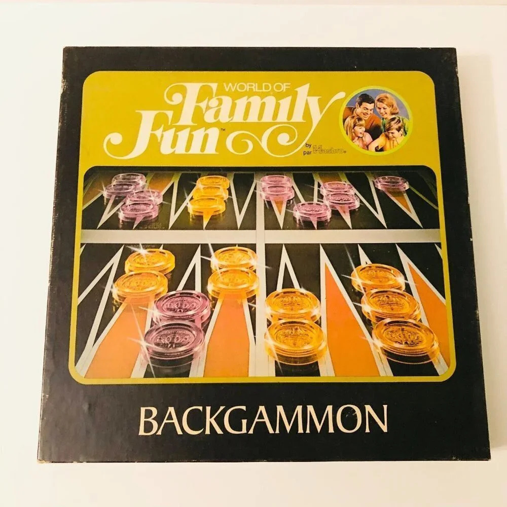 Vintage 1973 World  of Family Fun Backgammon Hasbro